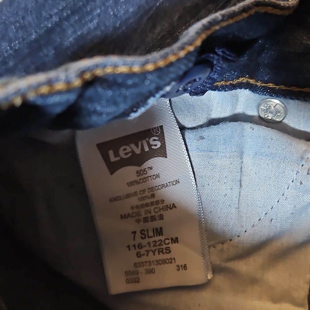 Levi's Dark Blue Straight Leg Jeans, 7 Slim - Picture 2 of 7